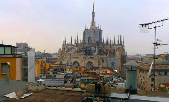 Intervento di impermeabilizzazione di una guaina bituminosa a Milano, vicino al Duomo